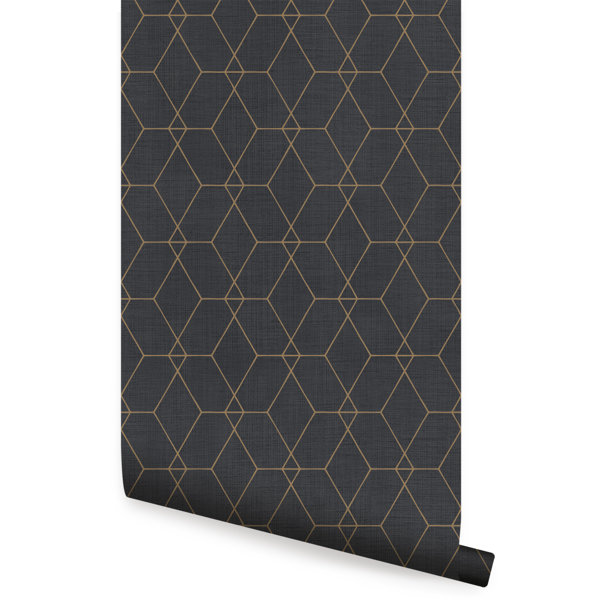 Mercer41 Stimsone Hexagon Art Deco Paintable Peel and Stick Wallpaper